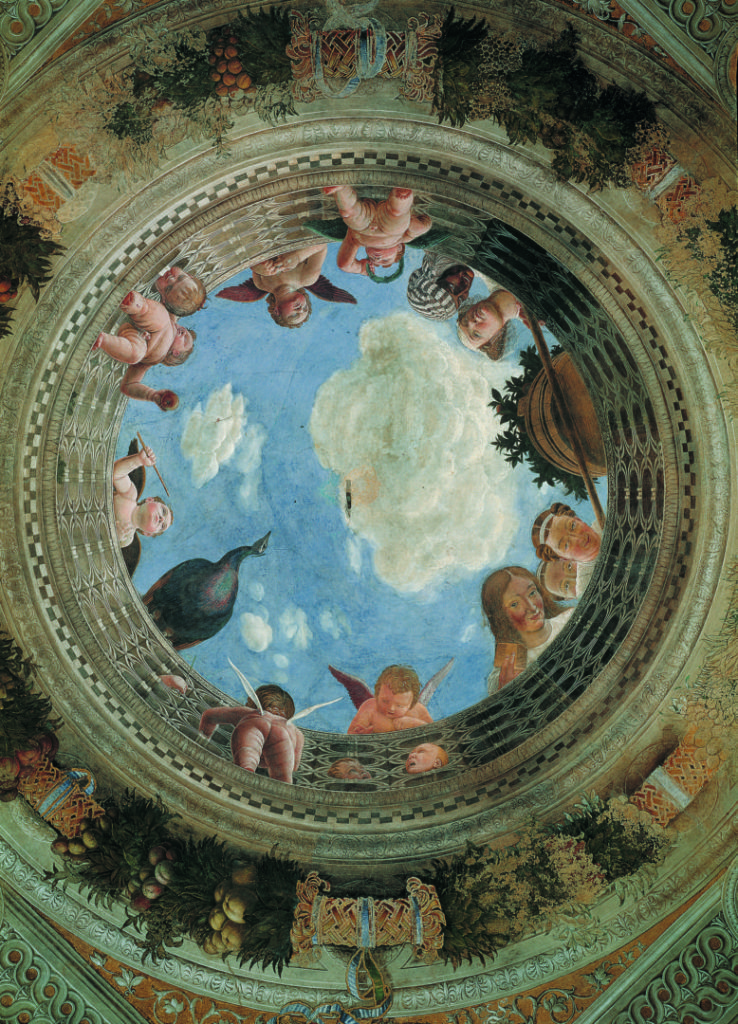 Andrea Mantegna, the oculus in the Camera Picta (Camera Degli Sposi), Mantua 1465-74